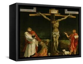 The Crucifixion, from the Isenheim Altarpiece, circa 1512-15-Matthias Grünewald-Framed Stretched Canvas