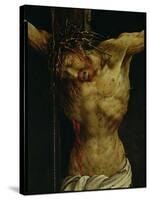 The Crucifixion from the Isenheim Altarpiece, Detail of Christ's Torso, circa 1512-16-Matthias Grünewald-Stretched Canvas