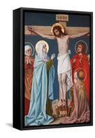 The Crucifixion of Jesus, Holy Blood Basilica, Bruges, West Flanders, Belgium, Europe-Godong-Framed Stretched Canvas