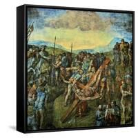 The Crucifixion of Saint Peter-Michelangelo-Framed Stretched Canvas