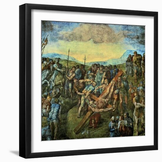 The Crucifixion of Saint Peter-Michelangelo-Framed Giclee Print
