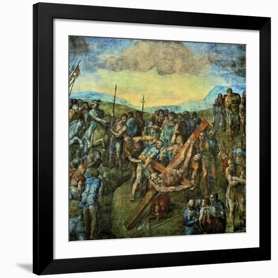 The Crucifixion of Saint Peter-Michelangelo-Framed Giclee Print