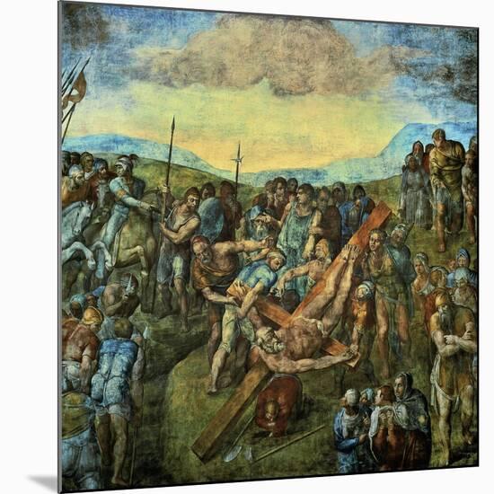 The Crucifixion of Saint Peter-Michelangelo-Mounted Giclee Print