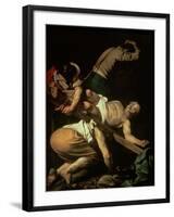 The Crucifixion of St. Peter, 1600-01-Caravaggio-Framed Giclee Print