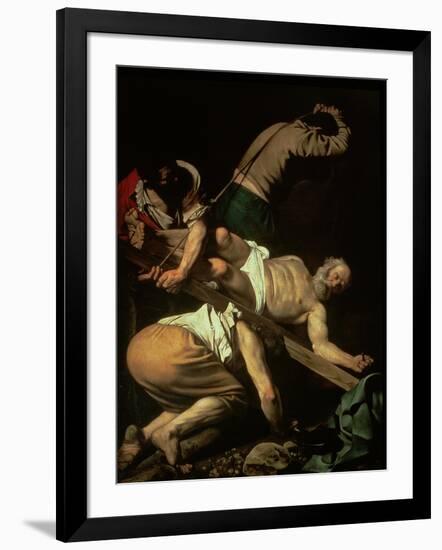 The Crucifixion of St. Peter, 1600-01-Caravaggio-Framed Giclee Print