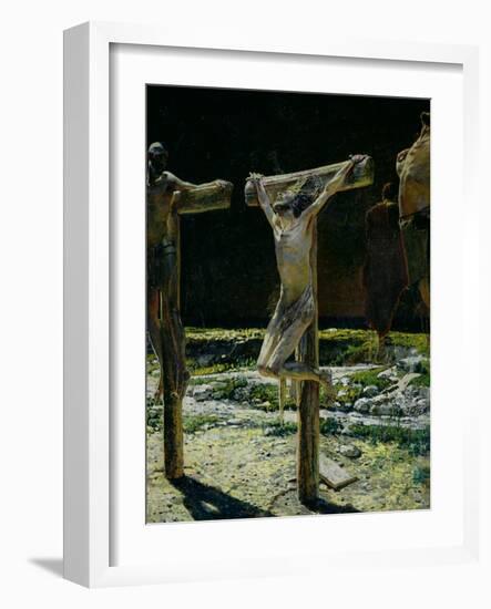 The Crucifixion, or Golgotha, 1893-Nikolai Nikolaevich. Ge-Framed Giclee Print