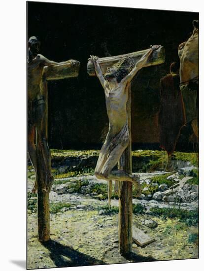 The Crucifixion, or Golgotha, 1893-Nikolai Nikolaevich. Ge-Mounted Giclee Print