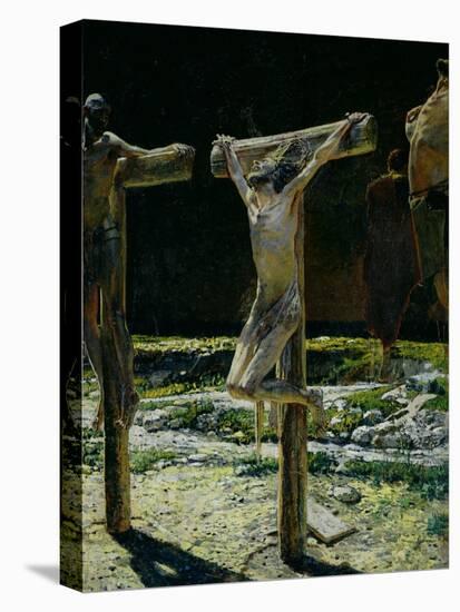 The Crucifixion, or Golgotha, 1893-Nikolai Nikolaevich. Ge-Stretched Canvas