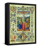 The Crucifixion Surrounded by Six Medallions Depicting Six Episodes from the Passion of Christ-Francesco d'Antonio del Chierico-Framed Stretched Canvas