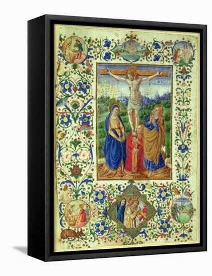 The Crucifixion Surrounded by Six Medallions Depicting Six Episodes from the Passion of Christ-Francesco d'Antonio del Chierico-Framed Stretched Canvas