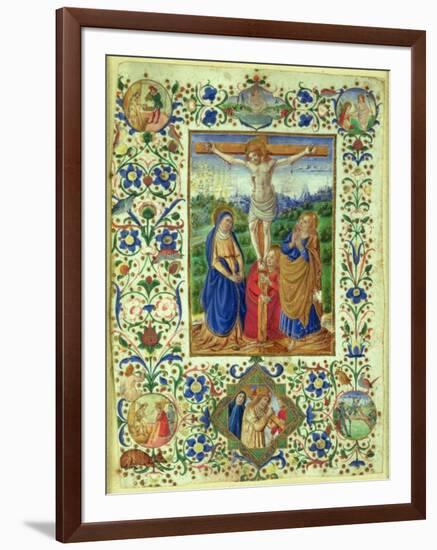 The Crucifixion Surrounded by Six Medallions Depicting Six Episodes from the Passion of Christ-Francesco d'Antonio del Chierico-Framed Giclee Print