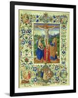 The Crucifixion Surrounded by Six Medallions Depicting Six Episodes from the Passion of Christ-Francesco d'Antonio del Chierico-Framed Giclee Print