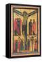 The Crucifixion with Holy Women, Mourners, Christ on the Road to Calvary and the Deposition, Right-Bonaventura Berlinghieri-Framed Stretched Canvas