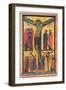 The Crucifixion with Holy Women, Mourners, Christ on the Road to Calvary and the Deposition, Right-Bonaventura Berlinghieri-Framed Giclee Print