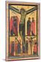 The Crucifixion with Holy Women, Mourners, Christ on the Road to Calvary and the Deposition, Right-Bonaventura Berlinghieri-Mounted Giclee Print