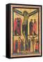 The Crucifixion with Holy Women, Mourners, Christ on the Road to Calvary and the Deposition, Right-Bonaventura Berlinghieri-Framed Stretched Canvas