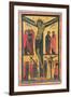 The Crucifixion with Holy Women, Mourners, Christ on the Road to Calvary and the Deposition, Right-Bonaventura Berlinghieri-Framed Giclee Print