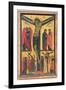 The Crucifixion with Holy Women, Mourners, Christ on the Road to Calvary and the Deposition, Right-Bonaventura Berlinghieri-Framed Giclee Print