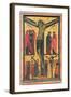 The Crucifixion with Holy Women, Mourners, Christ on the Road to Calvary and the Deposition, Right-Bonaventura Berlinghieri-Framed Giclee Print