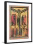 The Crucifixion with Holy Women, Mourners, Christ on the Road to Calvary and the Deposition, Right-Bonaventura Berlinghieri-Framed Giclee Print