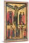 The Crucifixion with Holy Women, Mourners, Christ on the Road to Calvary and the Deposition, Right-Bonaventura Berlinghieri-Mounted Giclee Print
