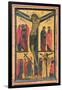 The Crucifixion with Holy Women, Mourners, Christ on the Road to Calvary and the Deposition, Right-Bonaventura Berlinghieri-Framed Giclee Print