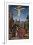 The Crucifixion with Mary, John, Mary Magdalene and a Benefactor, C.1480-Lorenzo Costa-Framed Giclee Print