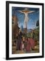 The Crucifixion with Mary, John, Mary Magdalene and a Benefactor, C.1480-Lorenzo Costa-Framed Giclee Print