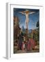 The Crucifixion with Mary, John, Mary Magdalene and a Benefactor, C.1480-Lorenzo Costa-Framed Giclee Print