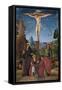 The Crucifixion with Mary, John, Mary Magdalene and a Benefactor, C.1480-Lorenzo Costa-Framed Stretched Canvas