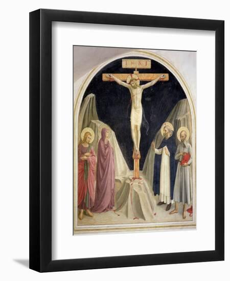 The Crucifixion, with SS Dominic and Jerome, 1442-Fra Angelico-Framed Giclee Print