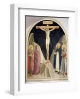 The Crucifixion, with SS Dominic and Jerome, 1442-Fra Angelico-Framed Giclee Print