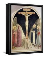 The Crucifixion, with SS Dominic and Jerome, 1442-Fra Angelico-Framed Stretched Canvas