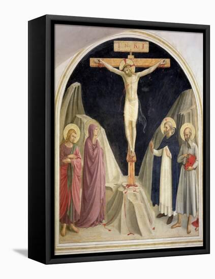 The Crucifixion, with SS Dominic and Jerome, 1442-Fra Angelico-Framed Stretched Canvas