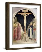 The Crucifixion, with SS Dominic and Jerome, 1442-Fra Angelico-Framed Giclee Print