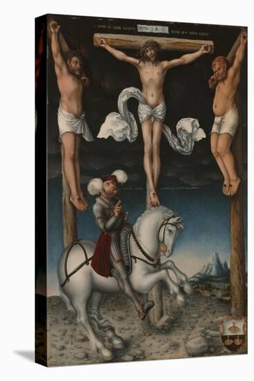 The Crucifixion with the Converted Centurion, 1538-Lucas, The Elder Cranach-Stretched Canvas