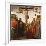 The Crucifixion with the Madonna, Saints John the Baptist, Mary Magdalen, Andrew and Francis-Cosimo Rosselli-Framed Giclee Print