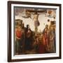 The Crucifixion with the Madonna, Saints John the Baptist, Mary Magdalen, Andrew and Francis-Cosimo Rosselli-Framed Giclee Print