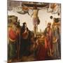 The Crucifixion with the Madonna, Saints John the Baptist, Mary Magdalen, Andrew and Francis-Cosimo Rosselli-Mounted Giclee Print
