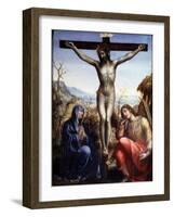 The Crucifixion with the Virgin and John the Baptist, C1540-Sodoma-Framed Giclee Print