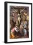 The Crucifixion with the Virgin and Saints Francis and Agatha, Mid of 17th C-Bernardino Mei-Framed Giclee Print