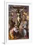 The Crucifixion with the Virgin and Saints Francis and Agatha, Mid of 17th C-Bernardino Mei-Framed Giclee Print