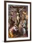 The Crucifixion with the Virgin and Saints Francis and Agatha, Mid of 17th C-Bernardino Mei-Framed Giclee Print