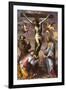 The Crucifixion with the Virgin and Saints Francis and Agatha, Mid of 17th C-Bernardino Mei-Framed Giclee Print