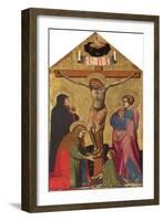 The Crucifixion with the Virgin Mary, St. Mary Magdalene, St. John the Evangelist, and a Saint-Jacopo di Paolo-Framed Giclee Print