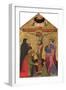 The Crucifixion with the Virgin Mary, St. Mary Magdalene, St. John the Evangelist, and a Saint-Jacopo di Paolo-Framed Giclee Print