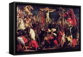 The Crucifixion-Jacopo Robusti Tintoretto-Framed Stretched Canvas