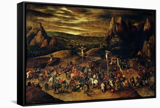 The Crucifixion-Pieter Brueghel the Younger-Framed Stretched Canvas