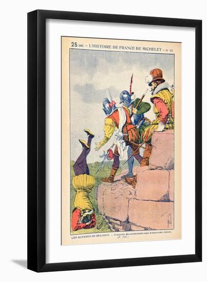 The Cruelty of Protestants under the Baron Des Adrets in the 16th Century-Louis Bombled-Framed Giclee Print