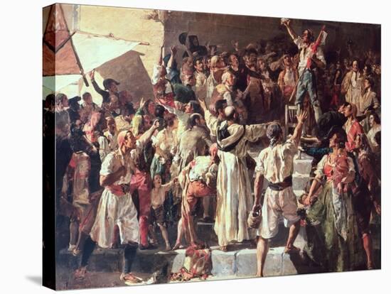 The Cry of the Palleter Declaring was on Napoleon, 1884-Joaquín Sorolla y Bastida-Stretched Canvas